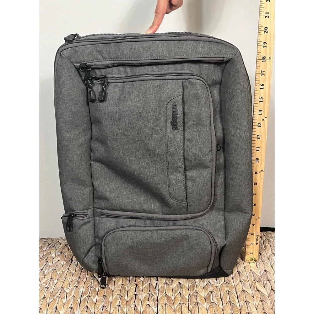 eBags Mother Lode Weekender Travel Backpack Carry On Convertible Heathered Gray